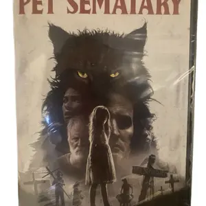 Stephen King's Pet Sematary Remake DVD - Classic Horror Movie Featuring Iconic Cat and Creepy Characters