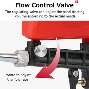 Portable Pneumatic Sandblasting Gun with Plastic Body, Powered Sandblaster – Rust Removal Products for Rust, Paint Removal and Stain Cleaning