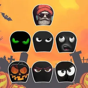 2PCS Funny Cartoon Car Headrest Covers, Cute Funny Cartoon Eyes Car Seat Head Rest Protector for Auto Front Seat Rest Decoration