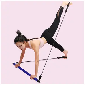 Pilates & Fitness Bar Set - Yoga Tools, Resistance Bands, Back Trainer & Home Workout Equipment for Customizable Fitness Routines