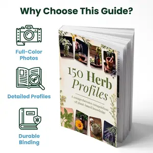150 Herb Profiles Full Color Handbook, Home Leisure Reading Guide, Patio Planting Lookup for Beginners, Nature Lovers' Essential Book