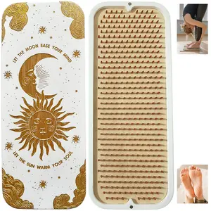 Sadhu Board with Copper Nails, 0.3 Inches (8 mm), Nail Boards for Feet, Slim Sadhu Wood Board for Yoga, Sadhu Nail Board, Yoga Gift