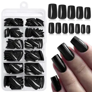 Solid Color Press on Nails, 120pcs/set Medium Square Fake Nails, Removable False Nails, Removable Nail Art Artificial Full Cover, Women Girls DIY Manicure, Nail Extension Diy