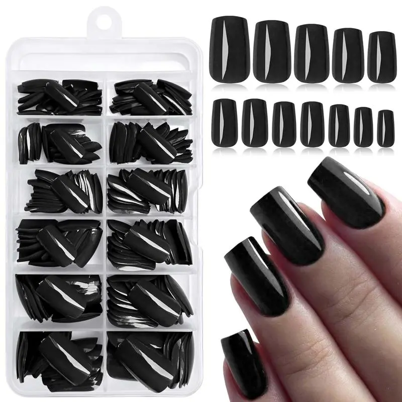 Solid Color Press on Nails, 120pcs/set Medium Square Fake Nails Extensions, Removable False Nails, Removable Nail Art Artificial Full Cover, Women Girls DIY Manicure, Nail Design, Nail Extension Diy