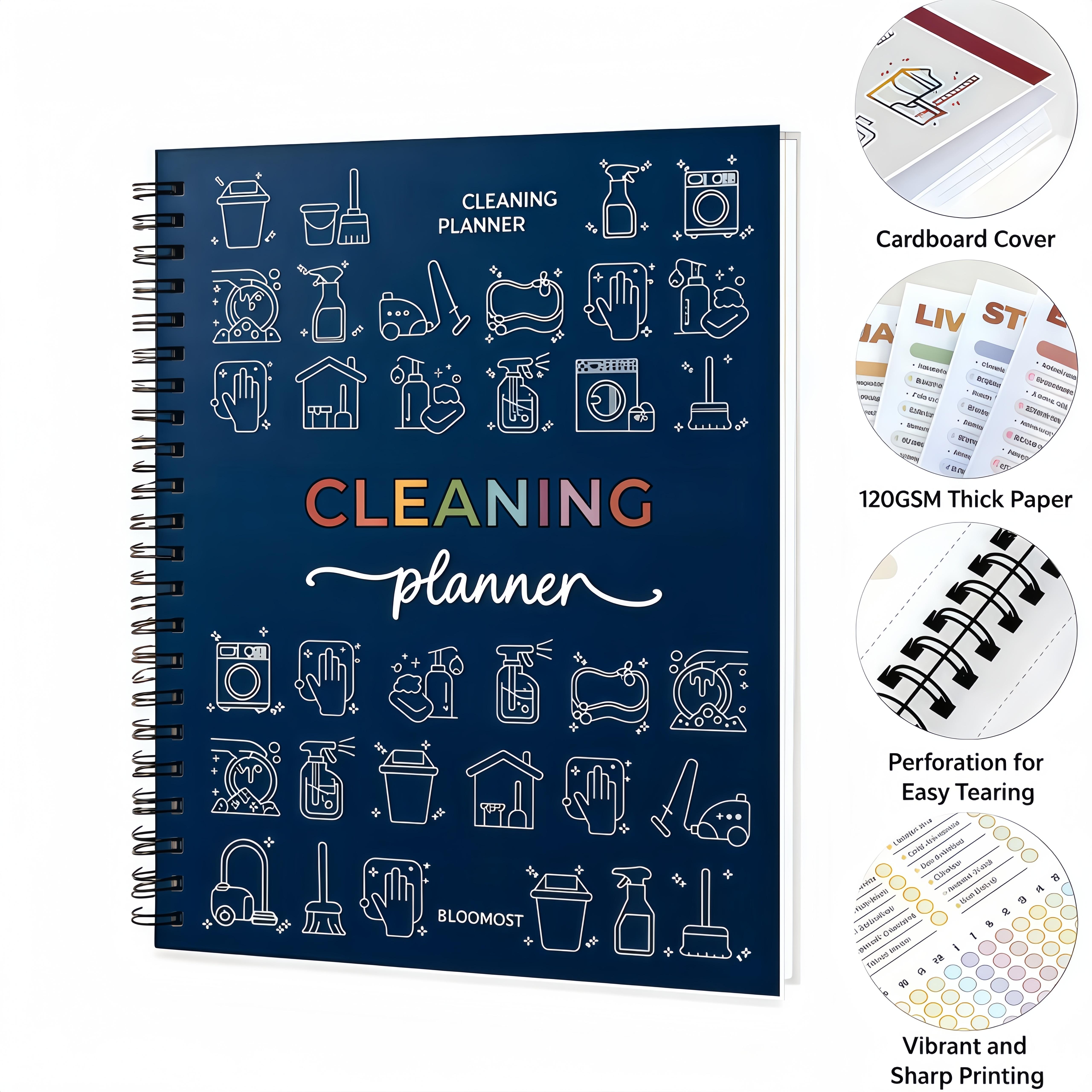 ADHD Cleaning Planner - Cleaning Schedule and Checklist Organizer for Adults and Teens - Daily, Weekly & Monthly Household Cleaning Checklist for ADHD Minds - Stress-Free Housework