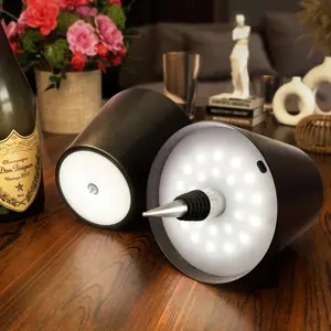 Thin line shaped plug-in cordless wine bottle light, RGB 7 mode, USB rechargeable desk lamp, suitable for bars, restaurants, bedrooms, camping, RGB environment LED mood light, portable and dimmable