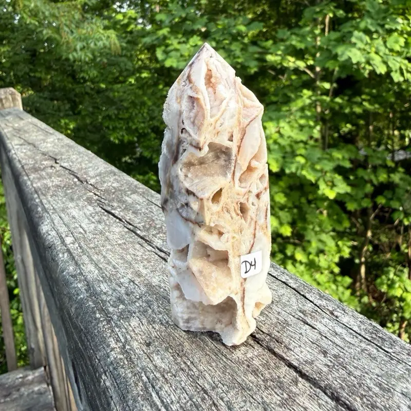 Sphalerite Druzy Tower D4 - Natural Polished Crystal Point Grounding Energy Stone