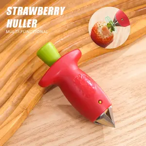 Durable Strawberry Huller Fruit Corer Tool Portable Compact Kitchen Tool Stem Removal for Fruit Handling
