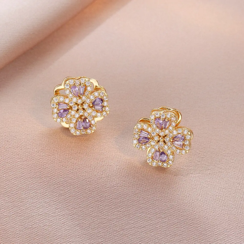 E1093 Purple Earrings