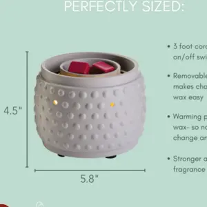 Beaded Slate Illuminaire Fan Fragrance Warmer