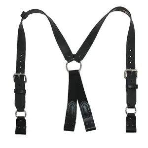 Boston Leather Leather Loop End Fireman Work Suspenders