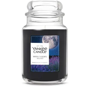 Yankee Candle Midsummer's Night Original Large Jar Scented Candles 22 Oz Woody & Herbaceous Fragrance for Up to 150 Hours of Consistent Room Filling Scent
