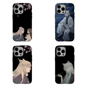 Anime Fox Spirit Character Phone Case, Dark Aesthetic Manga Shockproof Protective Cover,For iPhone 17 Pro Max 16 15 14 13 12 11 for Samsung S21 S22 S23 S24 S25 Phone Case|Gift for him and her,Phone Accessories
