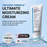 NIDA Youthful Formula Ultimate Moisturizing Cream (100mL) / Collagen, Niacinamide, Centella Asiatica, Hyaluronic Acid / Wrinkles, Dark Spots, Skincare Hydrating Daily Moisturizer Moisture Hydrate