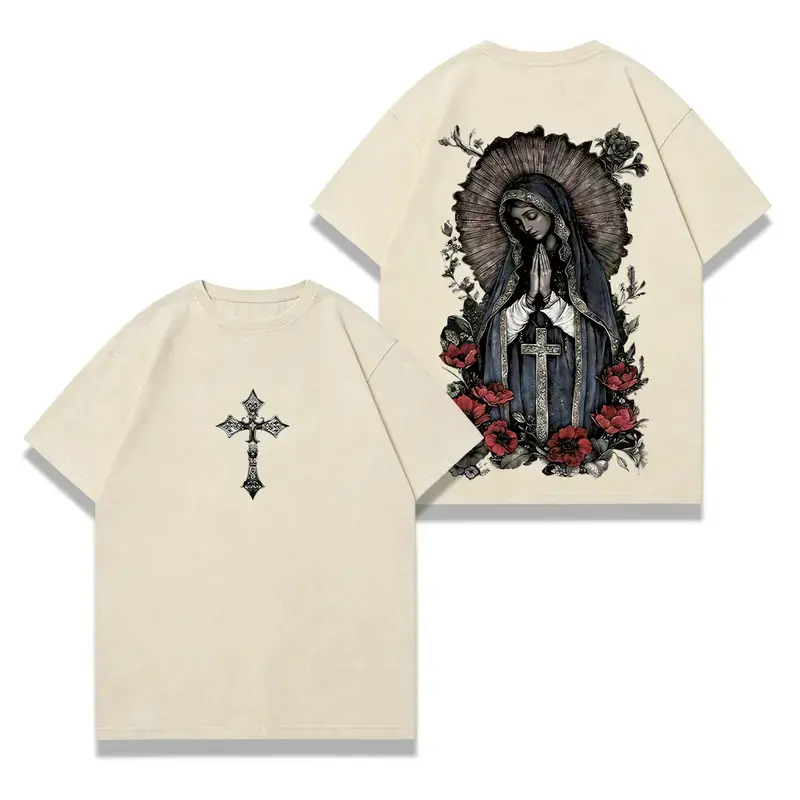 Washed T-shirt-Apricot