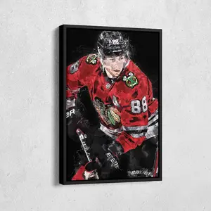 Patrick Kane  Print - Chicago Blackhawks Wall Art, NHL Decor for Home & Man Cave, Hockey Gift, Framed Poster ( Unframed - Print Only )