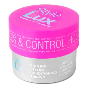 Lux Collection Style Lux Cherry 10.5oz/300g Gel for Extreme Hold Locs Twists Braids & Edges Flawless Frizz Free Haircare