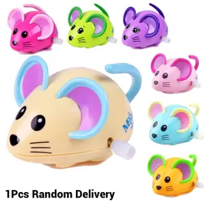 1 pc Cartoon Rat Wind Up Toy children Running Chain Clockwork Small Toys First Lovely Rat Mouse Educational Toy Kids Gift