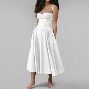 Red Spaghetti Strap Tube Bodycon Dress Sexy SlimWaist Party Dress Chic Formal