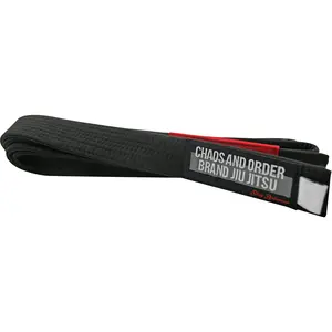 Chaos and Order Premium Jiu-Jitsu Rank Belt - Black