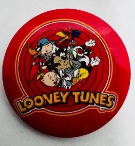 Looney Tunes Logo Button Pin