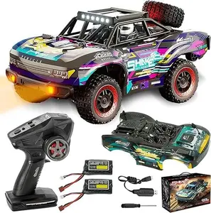 Remote Control Car, 1:18 4WD Off-Road RC Truck 36 KM/H, All-Terrain Brushless RC Cars with Headlights, 2.4GH Rechargeable Remote Control Truck, Birthday Gifts for Adults Boys Kids
