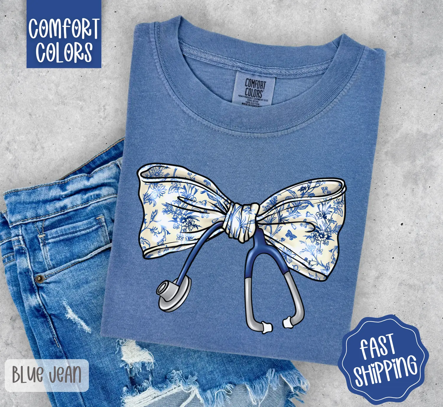 Coquette Nurse Bow Shirt Comfort Colors, RN Shirt, Gift for Nurse