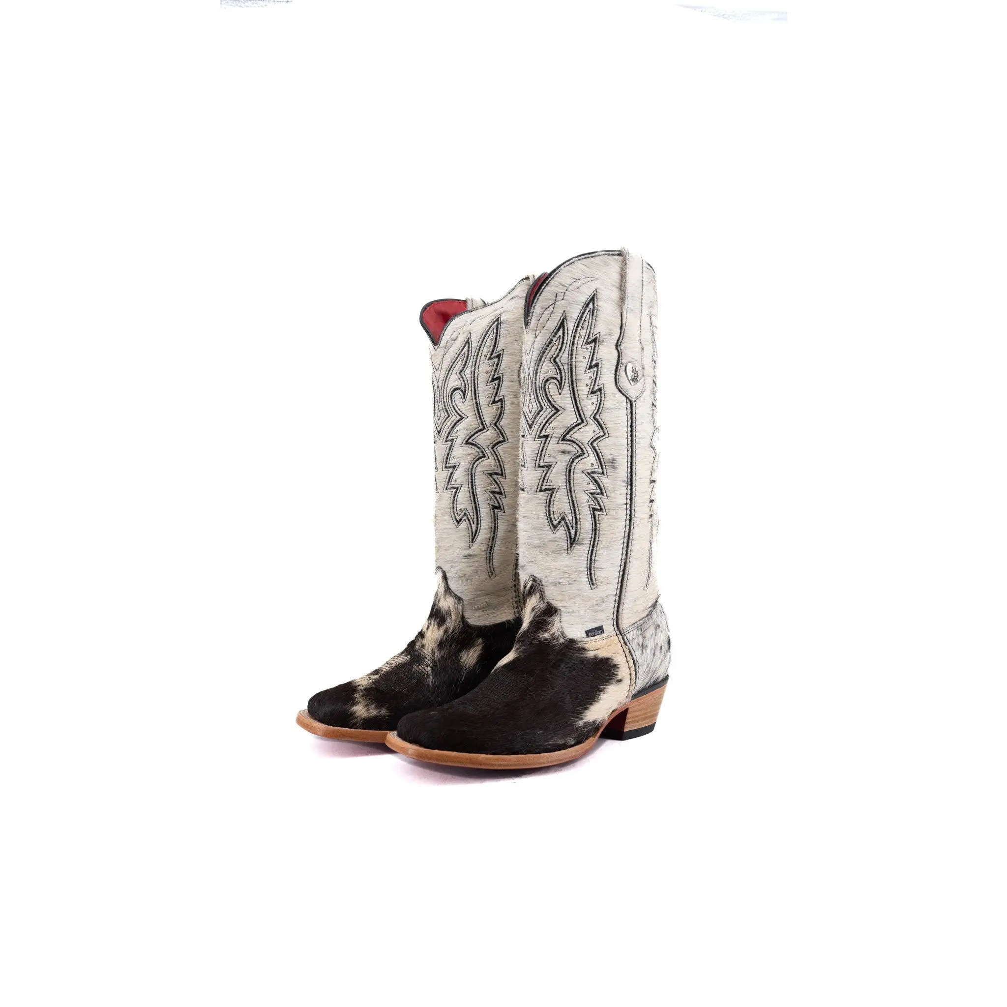 Alexa Cowhide Red Bottom Frontier Toe Cowgirl Boot Size 10 Box CW96