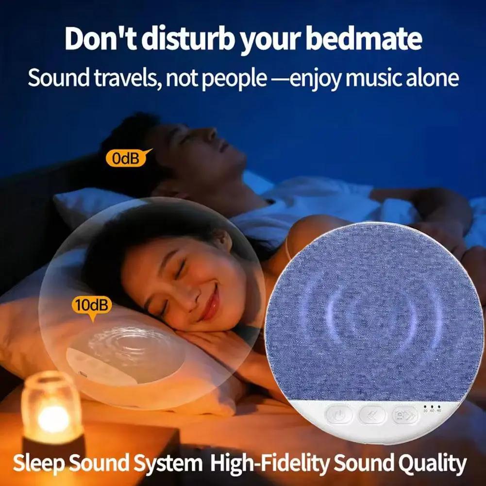 Under Pillow Speaker for Sleeping – Mini Bone Conduction Bluetooth Sleep Aid with Stereo Bass, White Noise, Volume Control, TF Card Support, and Auto-Off Function for Deep Sleep– Charger Not Supplied Smartphone