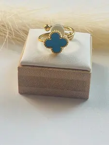 Clover ring Stainless Steel Adjustable  - Fashionable Jewelry for Everyday Wear