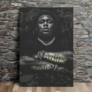 1 Count Rod Wave Music Album Canvas Poster - Frameless Wall Art for Living Room & Bedroom Decor, 12x18 inches, Perfect for Room Decor