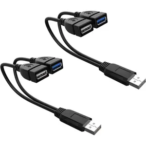 USB 3.0 Female to Dual USB Male Splitter , 2 Pack