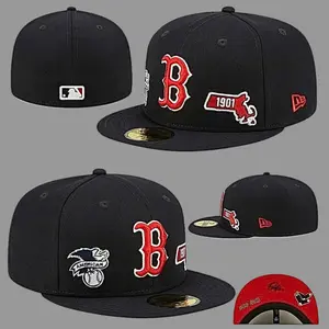 New York Yankees Casual Everyday Hat – 59FIFTY ,Flat Brim Hat with Raised  COLOR BLACK #NY #MLB #N1