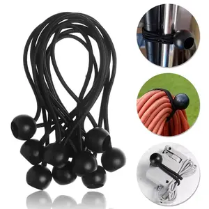 Durable Latex Ball Bungee Cord Set, 10/20 Pieces, Multi-Functional Elastic Rope for Camping Gear, Tent, Cargo, Hose, Outdoor Accessories, Stretch Rope