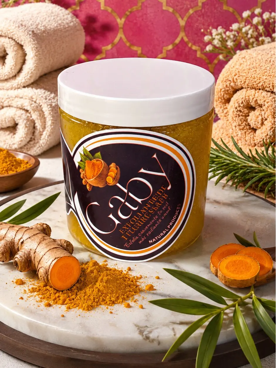 Gaby natural product tumeric body scrub
