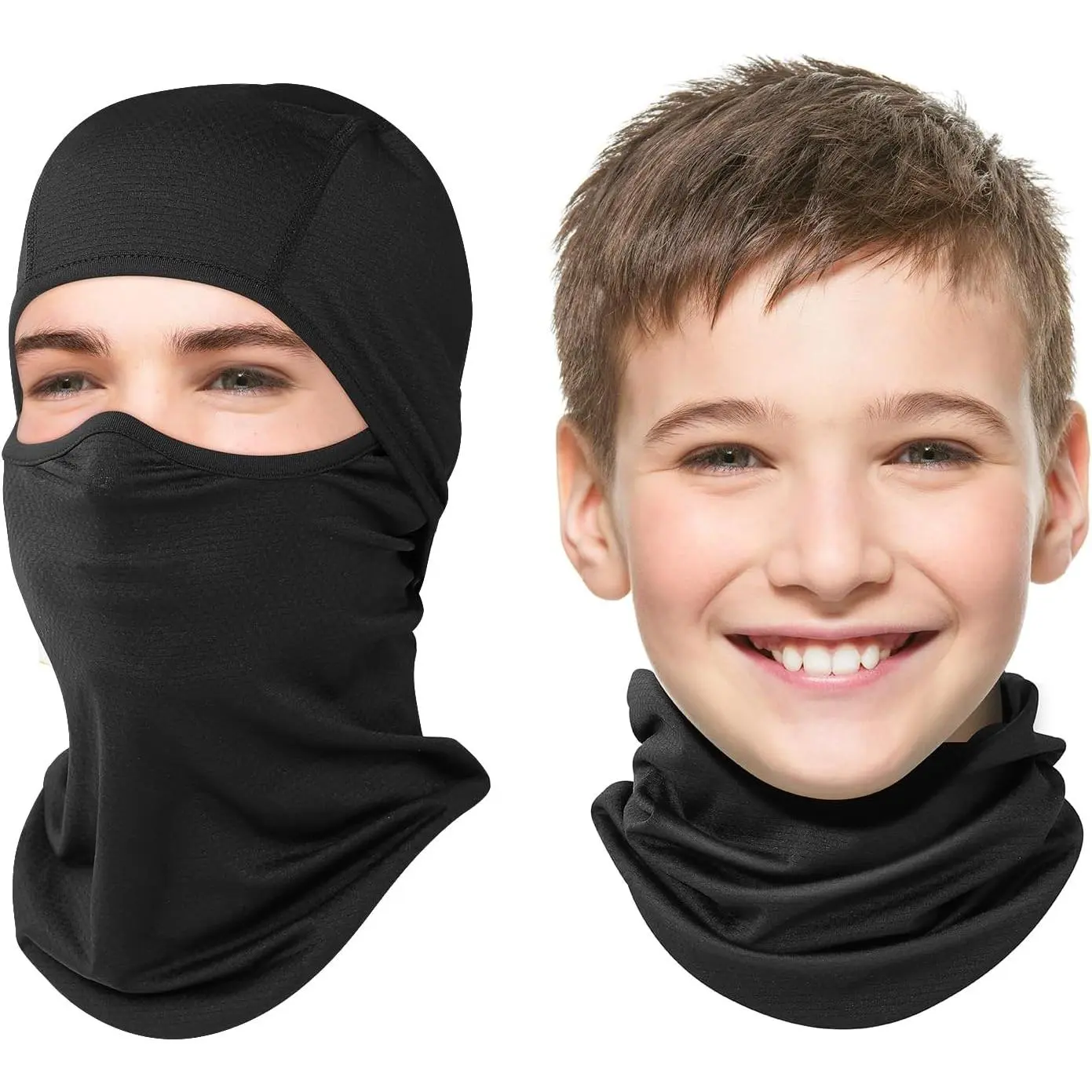 Kids Windproof Ski Balaclava - UPF 50+ Breathable Neck Gaiter & Face Covering, Athletic Outdoor Sports Accessory for Skiing, Snowboarding, Breathable Face Covering, Athletic Face Masks, Ski Mask