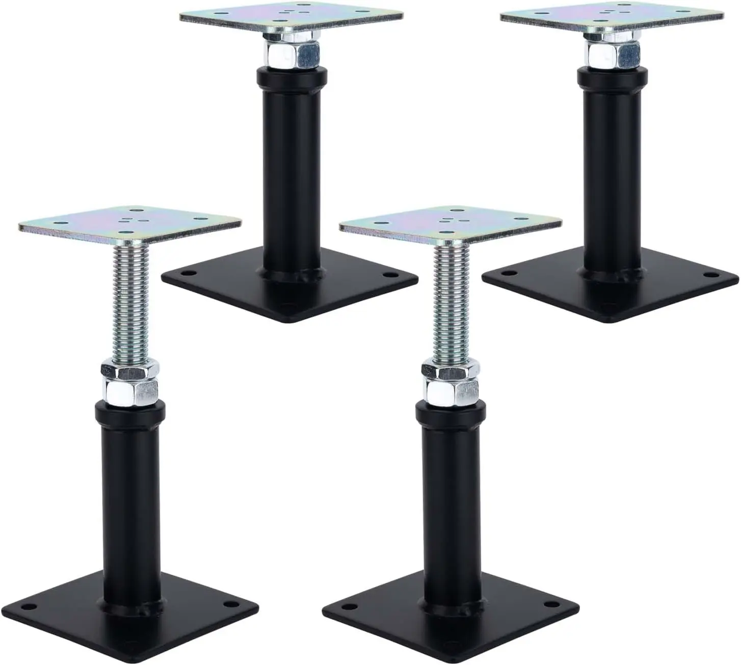 4-Pack Adjustment Floor Jack  Floor Jack Lift Supports 6-9 Inch Adjustable House Jack,Adjust Supports,Lift Supports,Mini Screw Jack, Floor Straightener,Level Supports