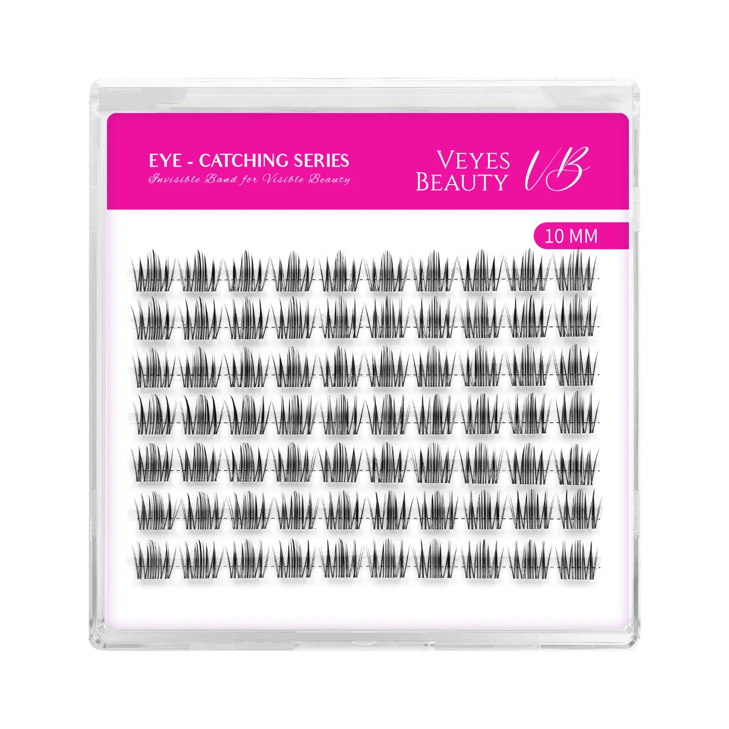 VEYESBEAUTY Sweetie Lash Clusters, Large Fluffy DIY Eyelash Extensions with Invisible Band, Reusable & Lightweight for a Dramatic Look, Dramatic Lashes, Adults