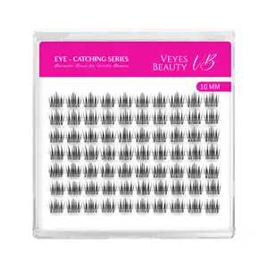 VEYESBEAUTY Sweetie Lash Clusters Makeup Eyelashes - Sweet & Spicy Fluffy Style, Invisible Band, Lightweight Reusable DIY Extensions for Everyday Date Night Use