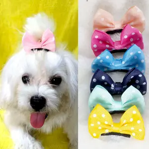 Pet Hair Bow Clips for Small Dogs & Cats - Mini Safe Hairpins for Yorkie Maltese Puppies, Cute Photo Props & Daily Accessories