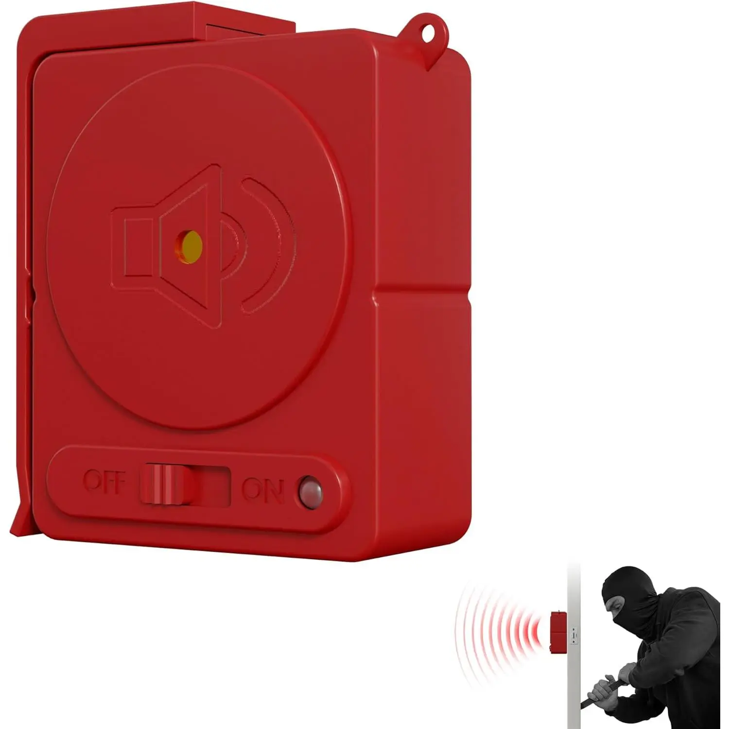 Portable Security Alarm , 130DB Sound Alarm for Your Security and Privacy , Personal Safety Alarm for for Women Men Children Elderly, Good for Home,Apartment,Hotel and Travel Red