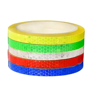 1 roll of 8 meters reflective safety stickers reflective tape car bicycle night traffic safety warning tape bicycle safety strip night visibility warning tape Automotive