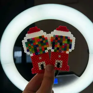 KraftedbyKailee Snack Fuse Bead Gumball Machine - Available as Keychain, Stand, or Magnet