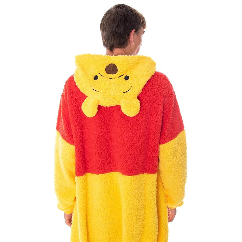 Disney Winnie The Pooh Kigurumi Adult Costume Union Suit Sherpa Pajama Outfit
