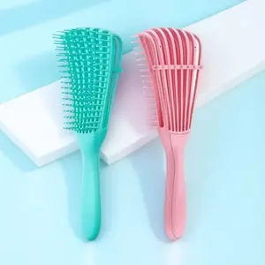 Detangling Curly Hair Comb with Massage Pins –, Antistatic, Safe Rounded Tips, Wet/Dry Use, Color Damage Repair, Anti-Hair Loss, Stimulates Circulation, Portable Unisex Salon Brush, Hair Styling Brush