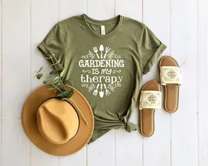 Gardening Is My Therapy Shirt, Gardener Shirt, Plant Lover Shirt, Gardener Gift , Therapy Shirt, Garden Tee, Farmer Shirt, Botanical Shirt