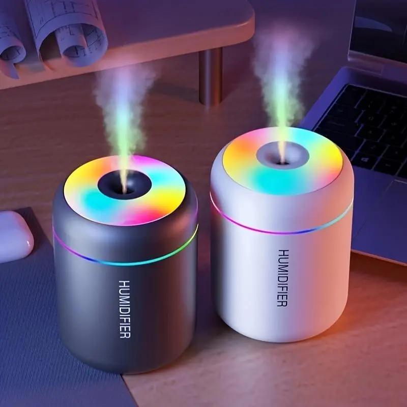 Portable USB Air Humidifier, 1 Count Aroma Diffuser with Colorful Atmosphere Light, Desktop Air Humidifier for Home Office Car Use