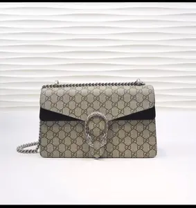 Pre-owned GUCCI Dionysus Medium Black Tiger Head Shoulder & Crossbody Bag