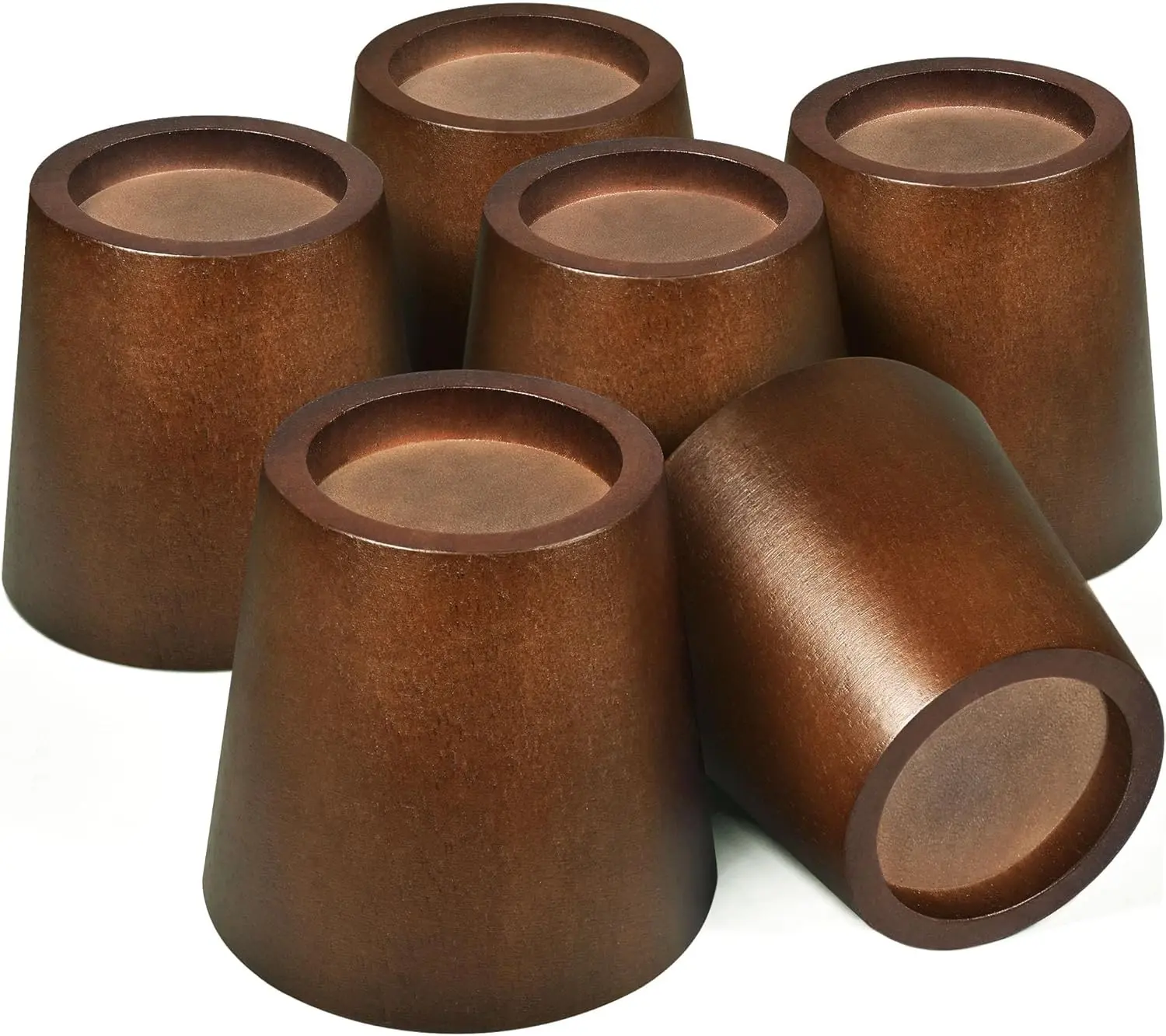 Wooden Bed Risers 3 Inch Round Furniture Risers Set of 6, Heavy Duty Wood Bed Lifts for Bed Frame, Table, Sofa, Couch, Desk, Dresser