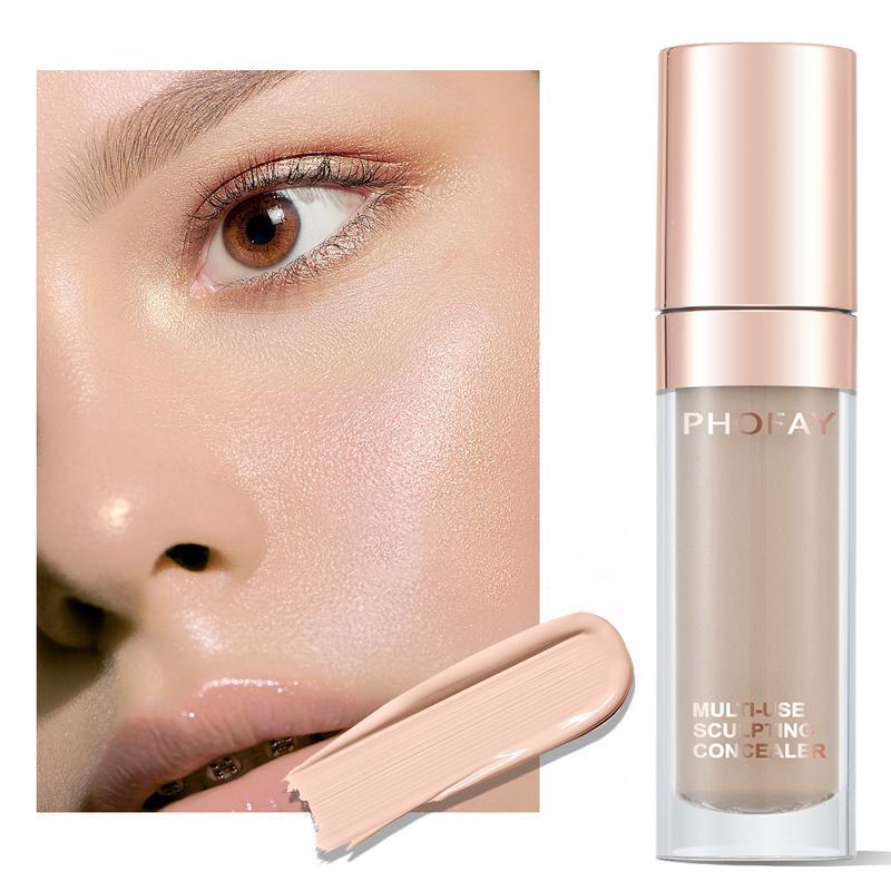 PHOFAY Instant Oil Control Moisturizing Concealer, brightens and Longwearing , natural coverage makeup with aloe vera, full coverage of dark circles, wrinkles and fine lines, blemishes, tattoos, suitable for all skin tones Skin, the perfect cosmetic gift